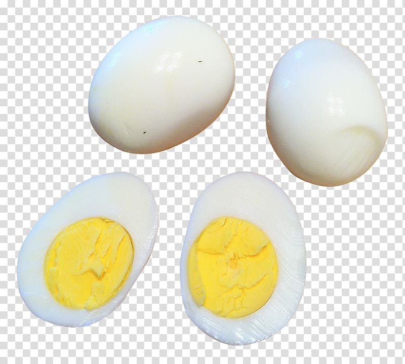white egg, Boiled egg Yolk Egg white, Boiled Egg transparent background PNG clipart