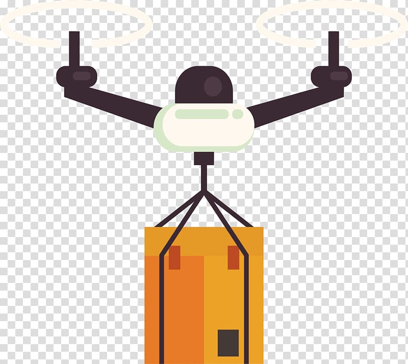 Unmanned aerial vehicle Flat design Delivery drone, Simple unmanned aerial vehicle transparent background PNG clipart