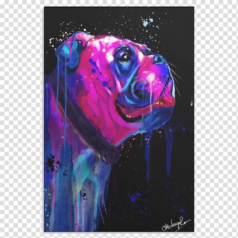 Dog Modern art Painting Acrylic paint, Dog transparent background PNG clipart