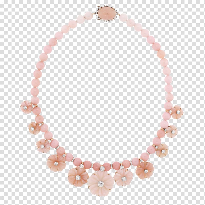 Pearl Necklace Jewellery Joseph Cardijn Technical School N.R.School of Architecture, pink floral necklace transparent background PNG clipart