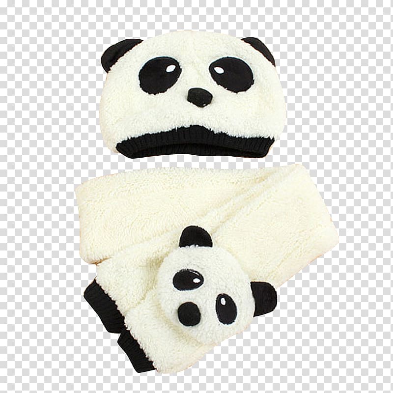 Giant panda Hat Scarf Winter Foulard, hat transparent background PNG clipart