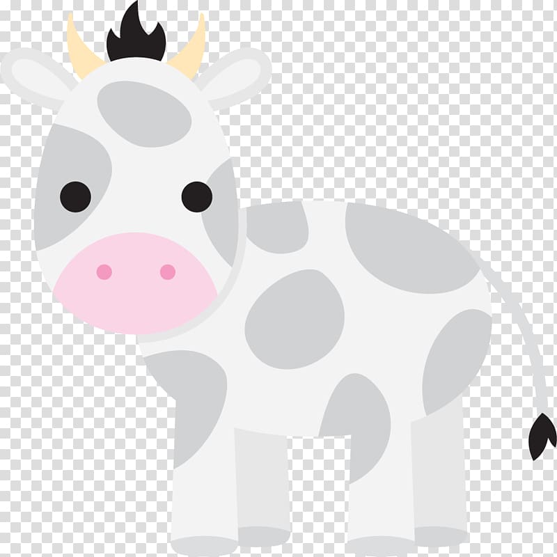 Dairy cattle Cartoon, Little Cow cartoon transparent background PNG clipart