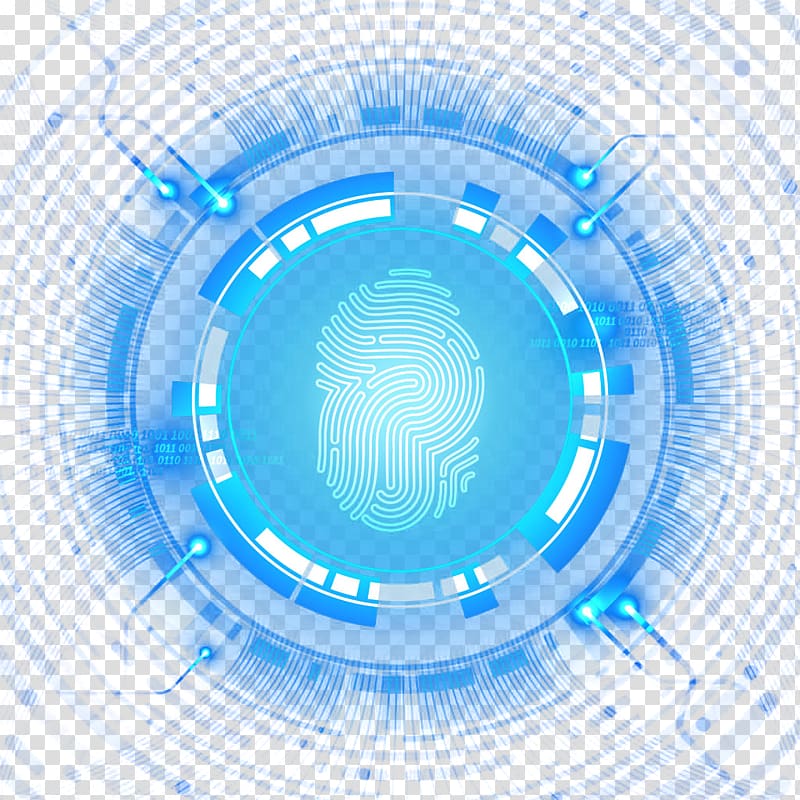 blue fingerprint logo, Liuzhou Hezhou Xincheng County Jiuzhaigou County Jinxiu Yao Autonomous County, Fingerprint science and technology transparent background PNG clipart