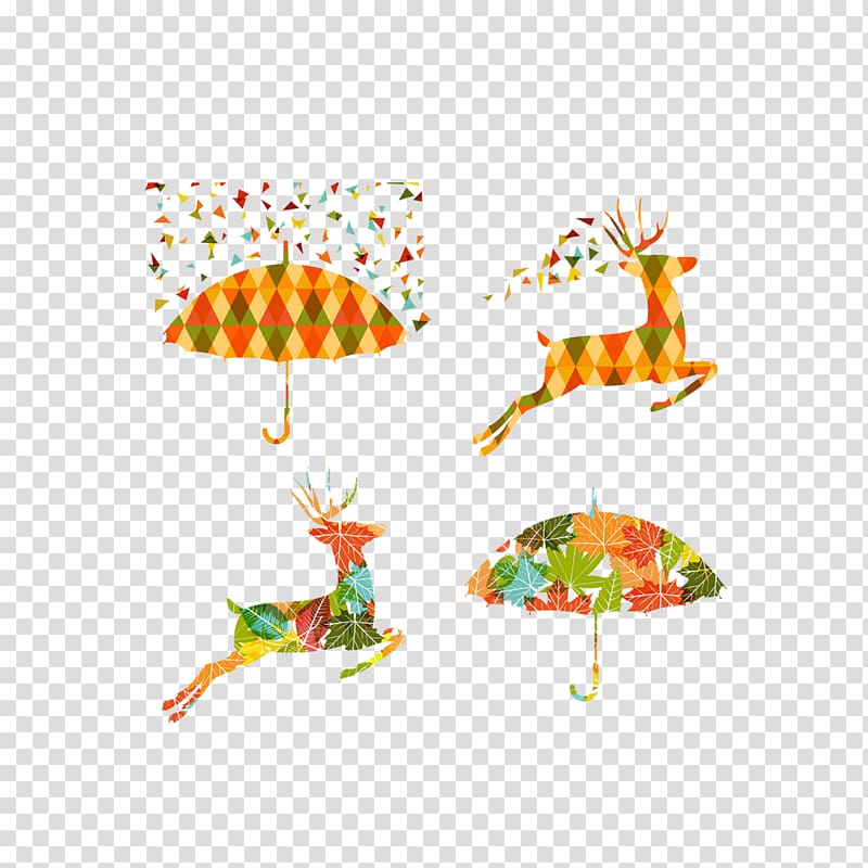 Pxe8re Davids deer Poster Creativity Illustration, Autumn deer transparent background PNG clipart