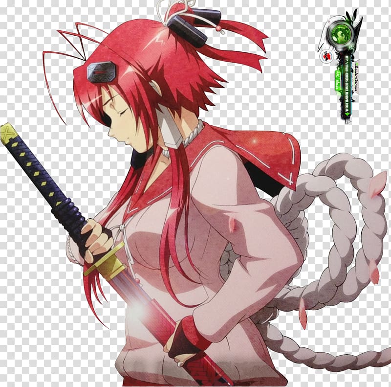 Mangaka AI DO. Anime Hyakka Ryōran, Samurai Girl transparent background PNG clipart