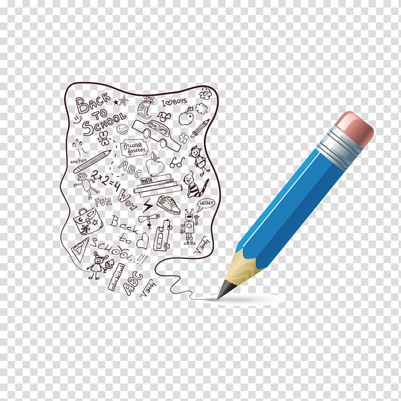 School Drawing Education Class, Hand-painted patterns and pen transparent background PNG clipart