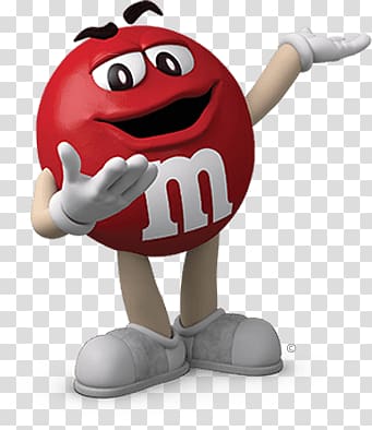 Red M&M's figurine , M&M's Red Talking transparent background PNG clipart
