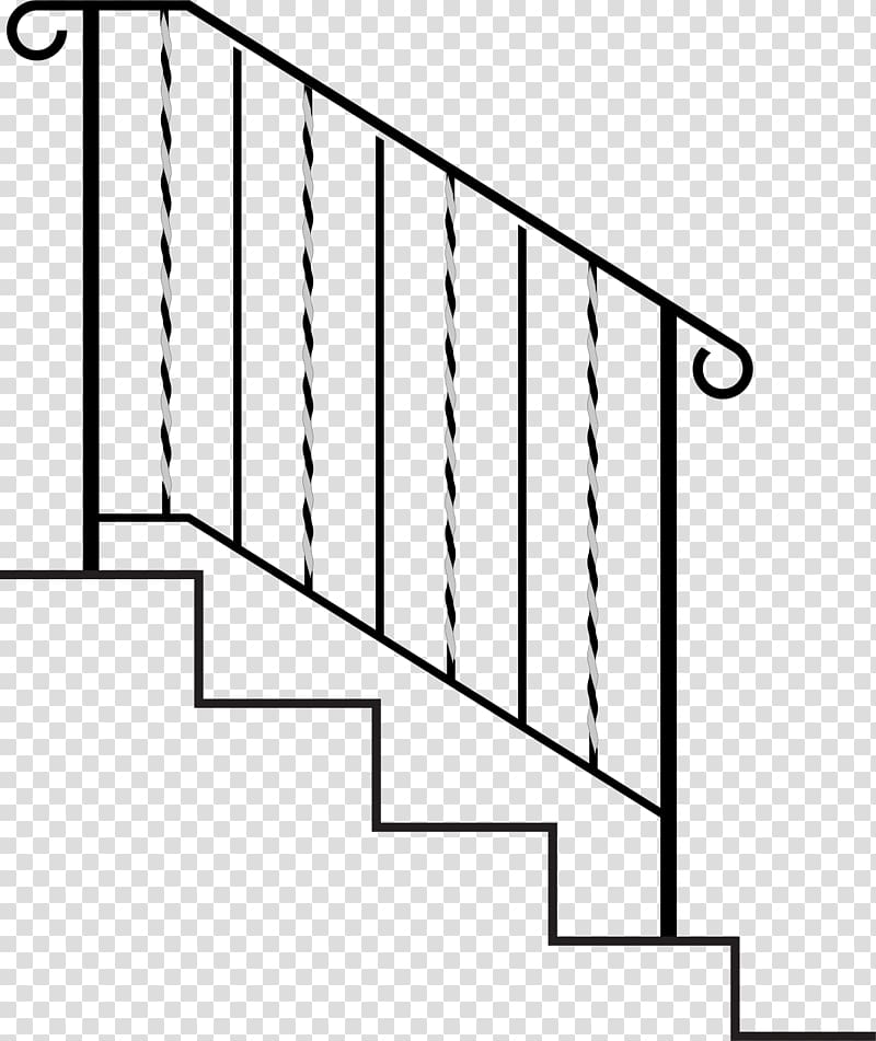 Handrail Stairs Wrought iron Baluster Guard rail, stairs transparent background PNG clipart