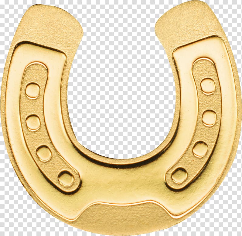 Horseshoe Gold Coin Silver, horse transparent background PNG clipart