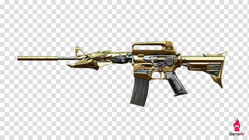 ArmaLite AR-10 M4 carbine CrossFire Weapon Assault rifle, gold vip transparent background PNG clipart