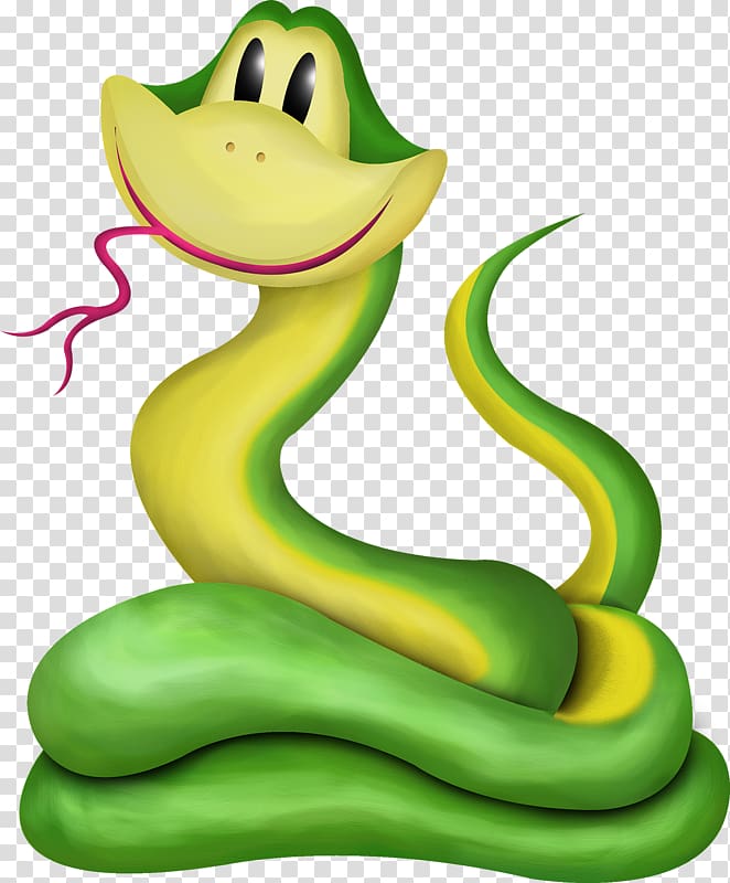 green and yellow snake illustration, Snake , Cartoon Snakes transparent background PNG clipart