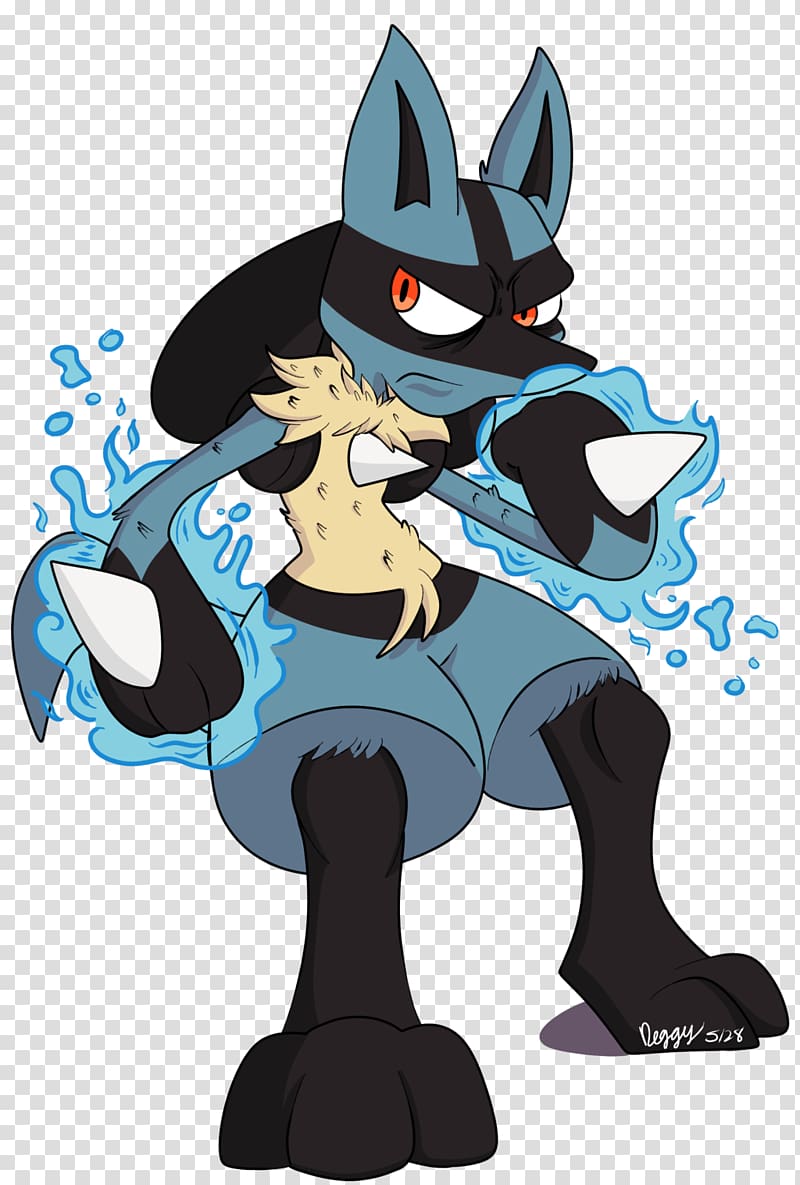 Lucario Pokémon GO Fan art Project M, aura super sayan transparent background PNG clipart