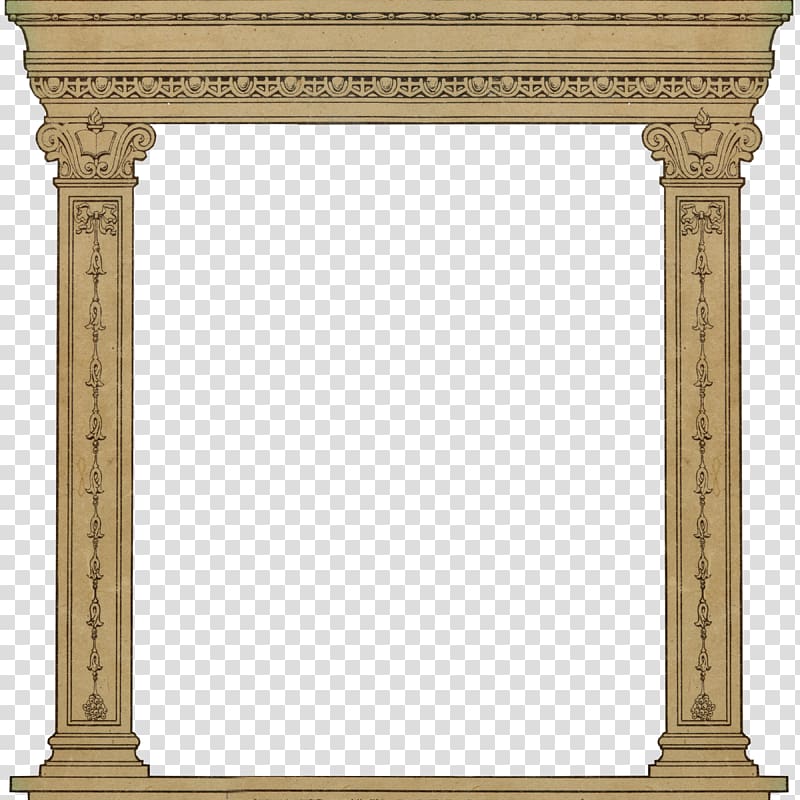 brown column , frame , door transparent background PNG clipart