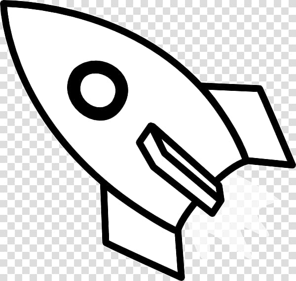 Rocket Spacecraft Black and white , robot transparent background PNG clipart