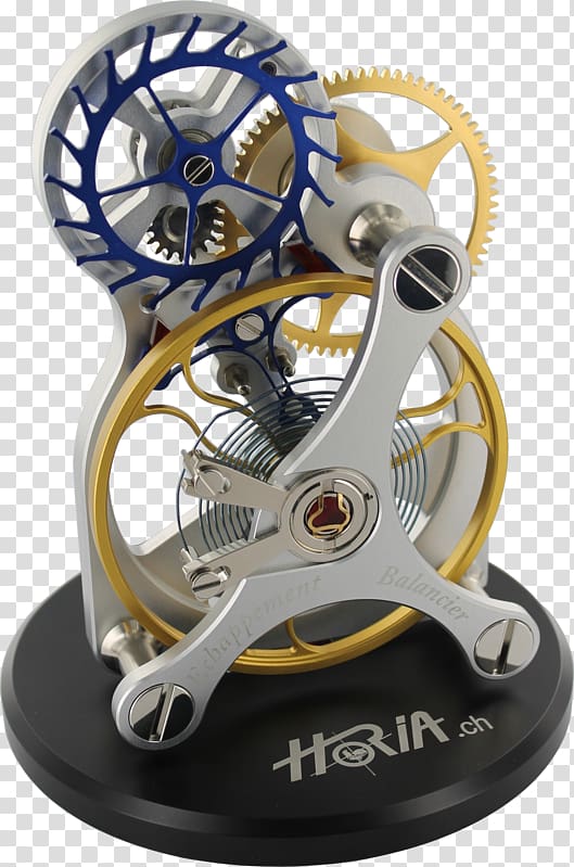Lever escapement Balance wheel Horology Clock, industrial stirling engine transparent background PNG clipart