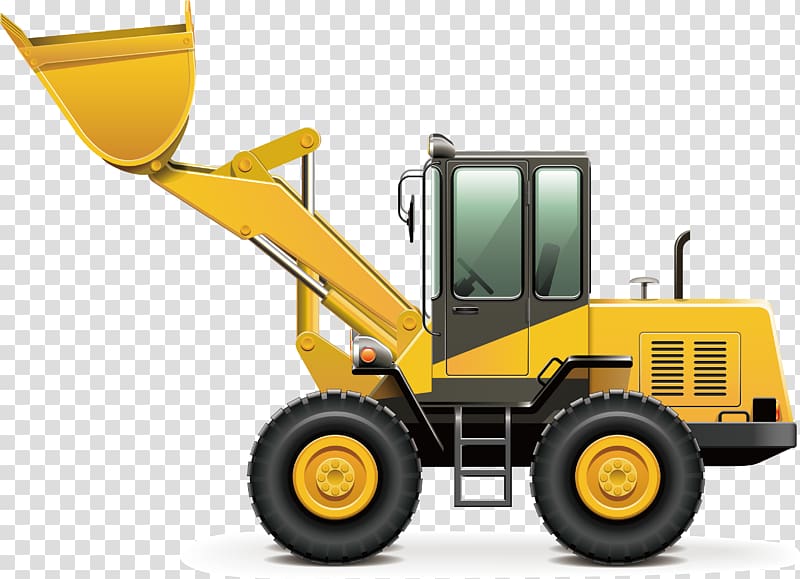Heavy equipment Architectural engineering Excavator Vehicle, Municipal use of large excavators to lift the effect map transparent background PNG clipart