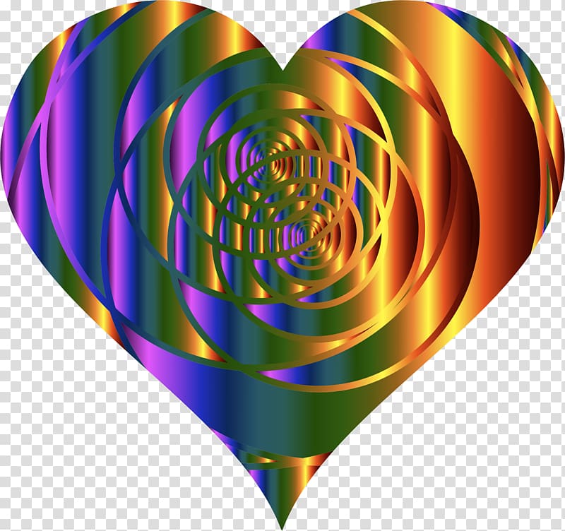 Spiral Heart Fractal art , spiral transparent background PNG clipart