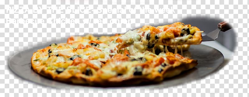 Barbecue chicken Inglewood Pizza Mediterranean cuisine Food, PIZZA SLICE transparent background PNG clipart