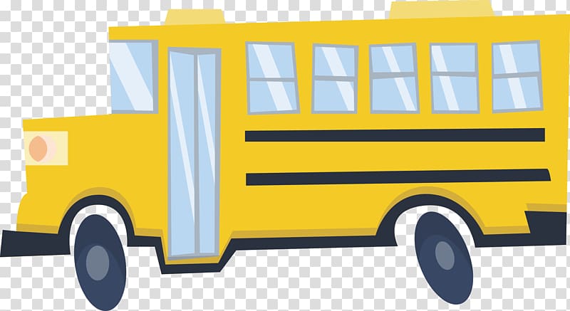 School bus Illustration, Yellow bus transparent background PNG clipart