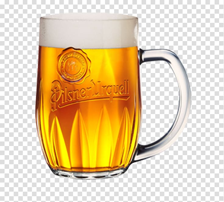 Beer Pilsner Urquell Imperial pint Pint glass, beer transparent background PNG clipart