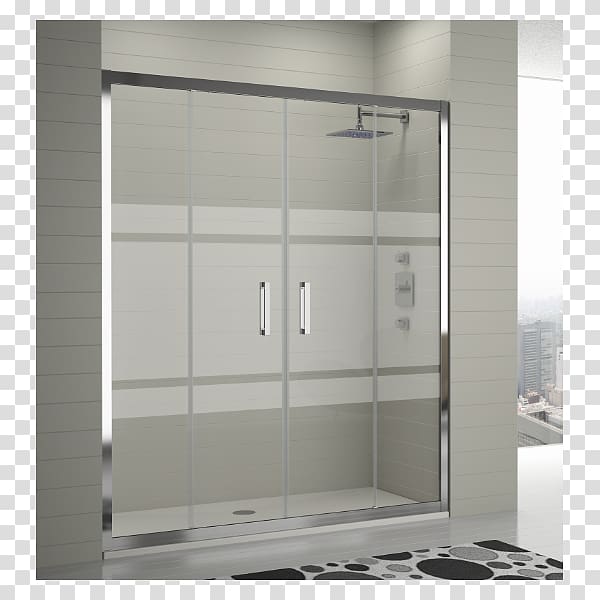 Folding screen Shower Sliding door Toughened glass Bathroom, shower transparent background PNG clipart
