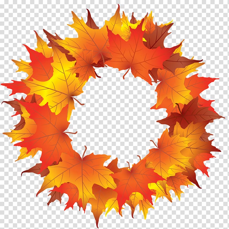 Wreath Autumn Christmas , Fall Wreaths transparent background PNG clipart