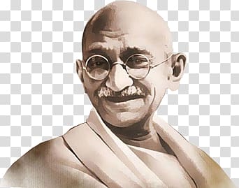 Mahatma Gandhi transparent background PNG clipart