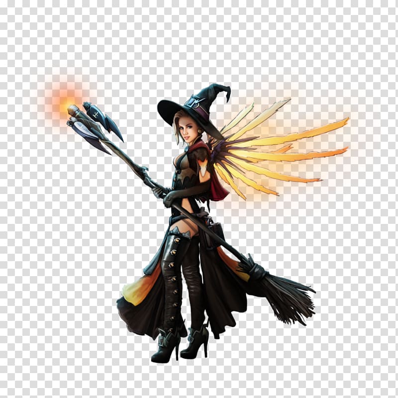 Overwatch Mercy Desktop Fan art Sombra, witch transparent background PNG clipart