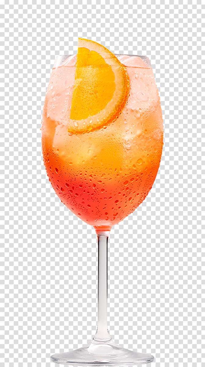 wine with orange , Spritzer Sea Breeze Wine cocktail Cocktail garnish, aperol spritz transparent background PNG clipart