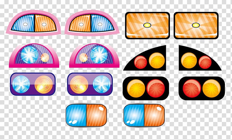 all kinds of colored lights transparent background PNG clipart