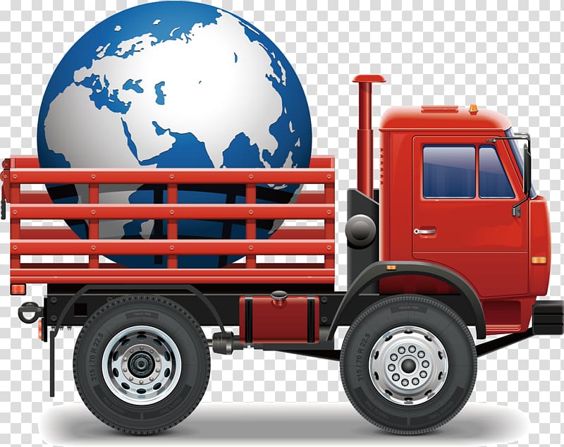 Truck Car Intermodal container Mover Van, Truck transparent background PNG clipart