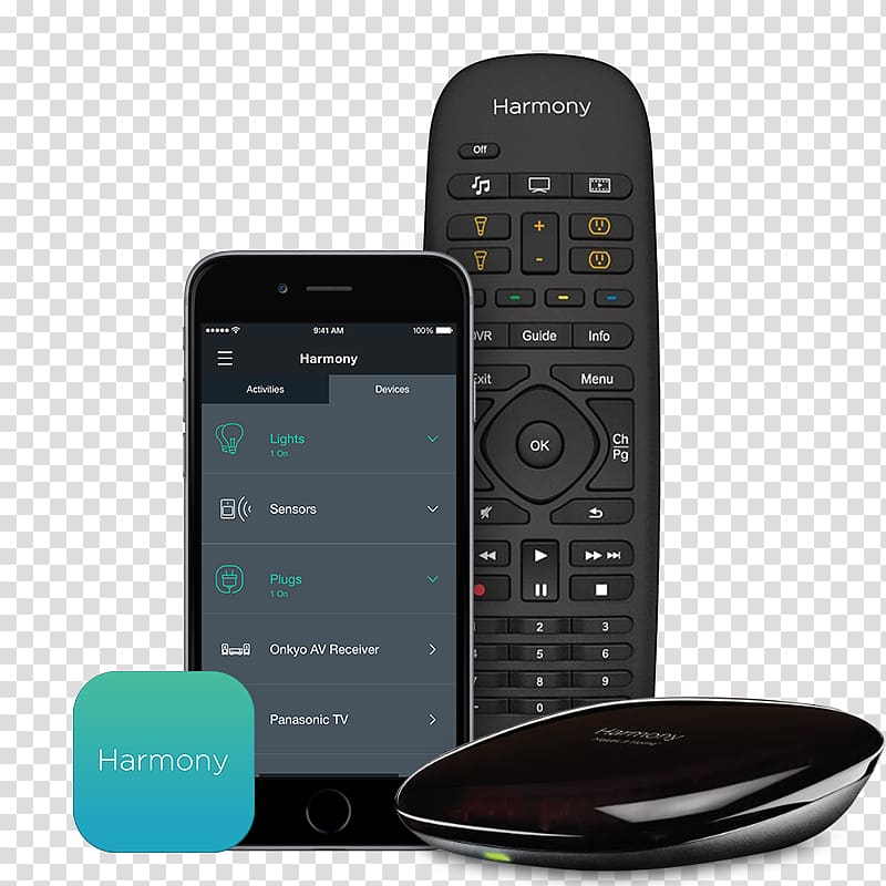 Feature phone Logitech Harmony Companion Insteon Remote Controls, others transparent background PNG clipart