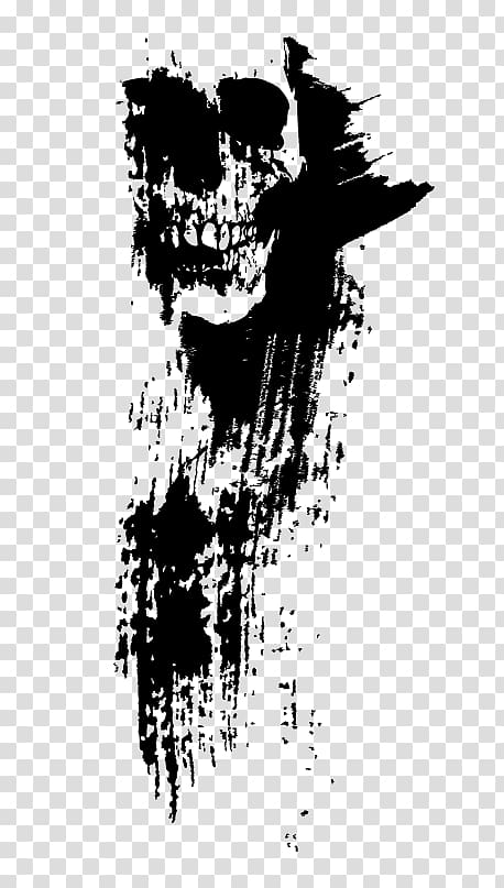 Euclidean Fear Drawing Illustration, black skull transparent background PNG clipart