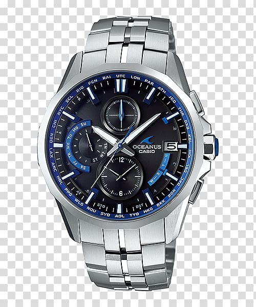 Casio Oceanus Solar-powered watch Radio clock, watch transparent background PNG clipart