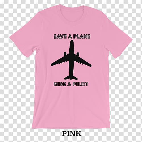 T-shirt Hoodie Unisex Clothing, pink airplane transparent background PNG clipart