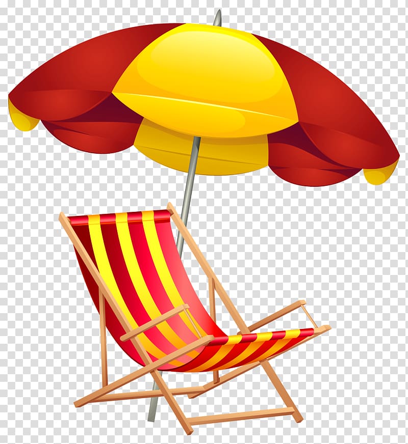 Beach Umbrella , Beach Chair transparent background PNG clipart