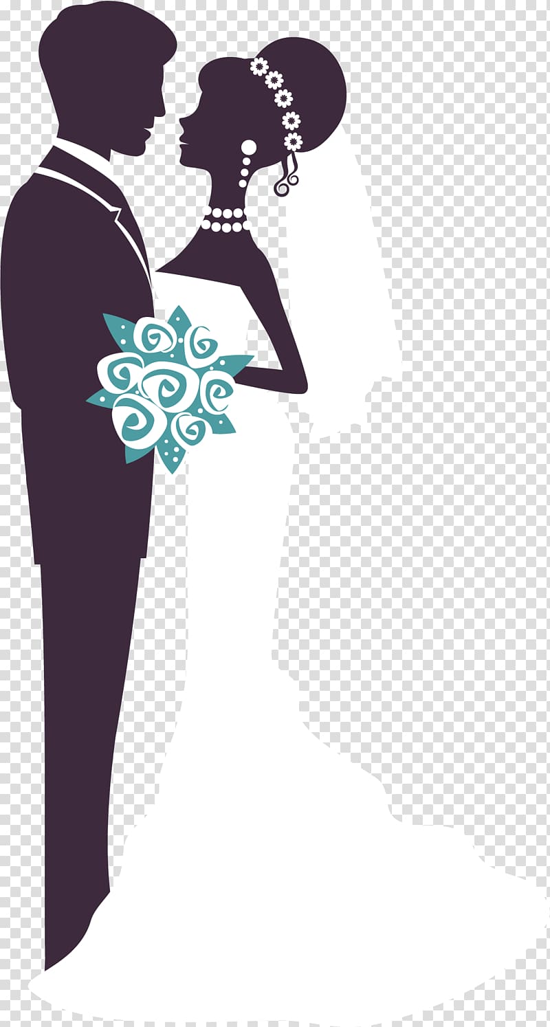 bride and groom , Bridegroom Drawing Woman, Hand drawn married men and women transparent background PNG clipart