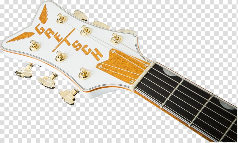 Bass guitar Bigsby vibrato tailpiece Gretsch White Falcon Gretsch G6136T Electromatic, body build transparent background PNG clipart