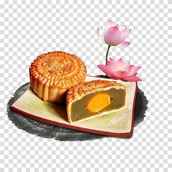 sliced bread illustration, Mooncake Mid-Autumn Festival , moon cake transparent background PNG clipart