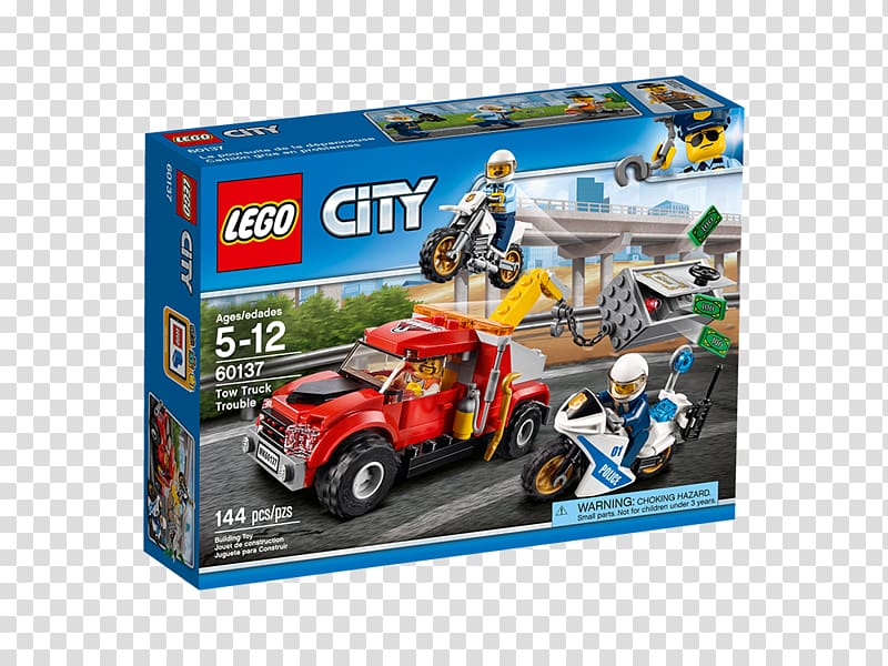 Lego City LEGO 60137 City Tow Truck Trouble Toy Lego Architecture, tow city transparent background PNG clipart