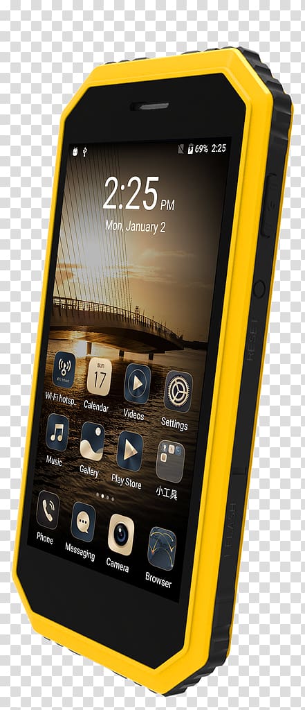 Ken Xin Da W6 Rugged Smartphone (Black) Feature phone Ken Xin Da W6 Rugged Smartphone (Yellow) Android, Cost Effective transparent background PNG clipart