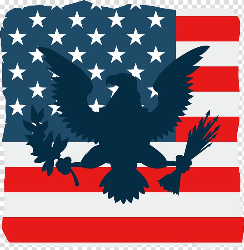 American Flag and Eagle transparent background PNG clipart