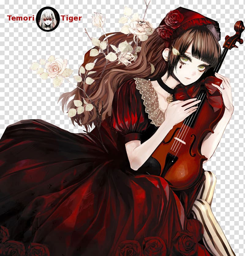 Violin Gothic art Anime Lolita fashion, violin transparent background PNG clipart