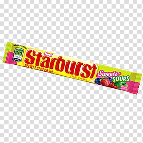 Sweet and sour Chocolate bar Wrigley Starburst Sour Fruit Chews, candy transparent background PNG clipart