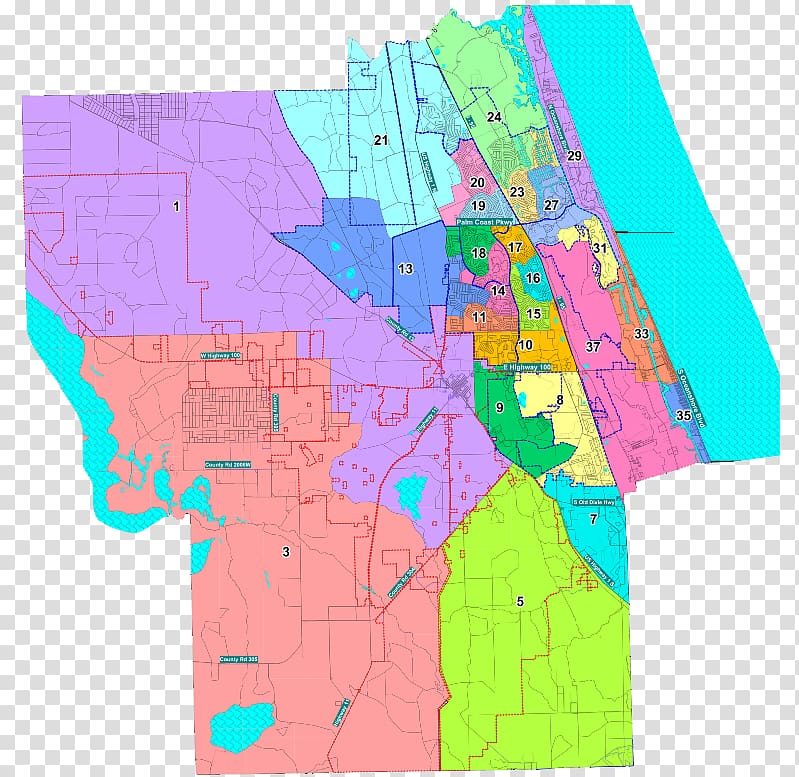 Flagler County, Florida Precinct Map Election, Early Voting transparent background PNG clipart