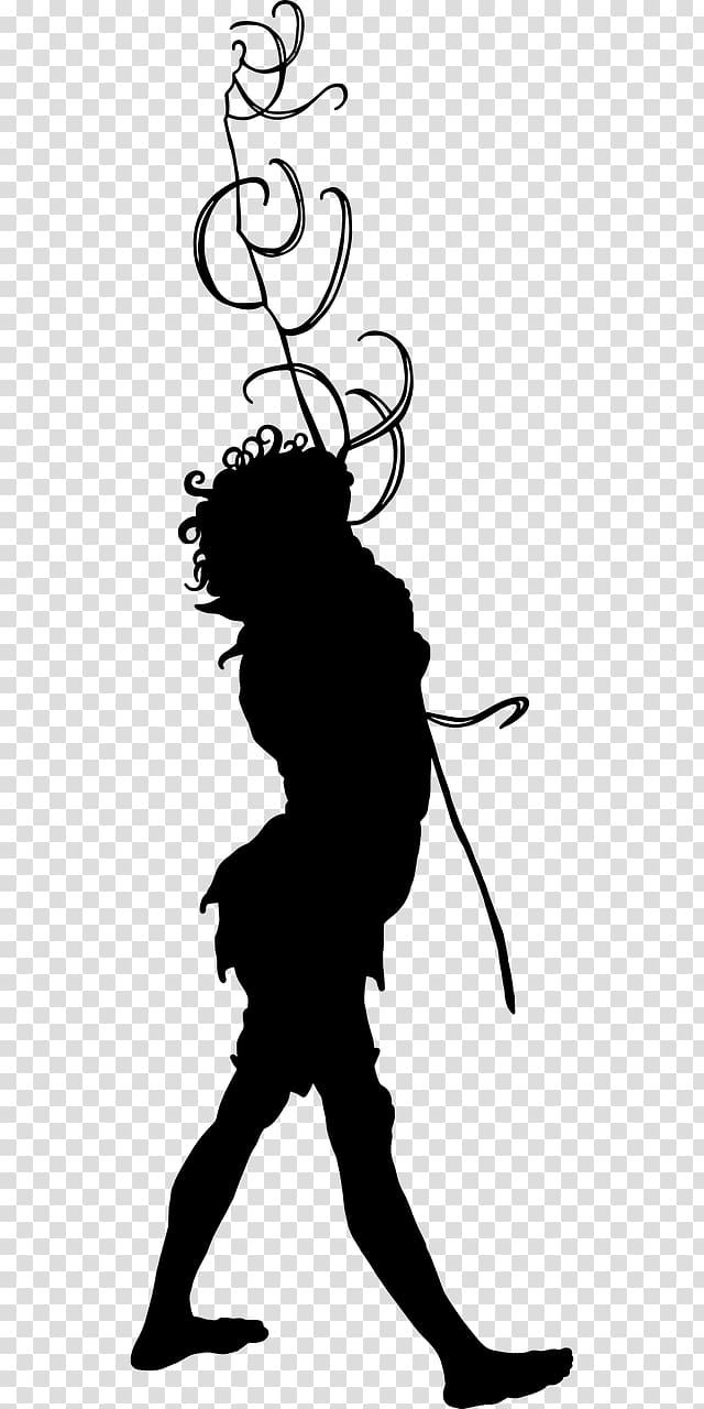 Silhouette Black and white Person , Silhouette transparent background PNG clipart