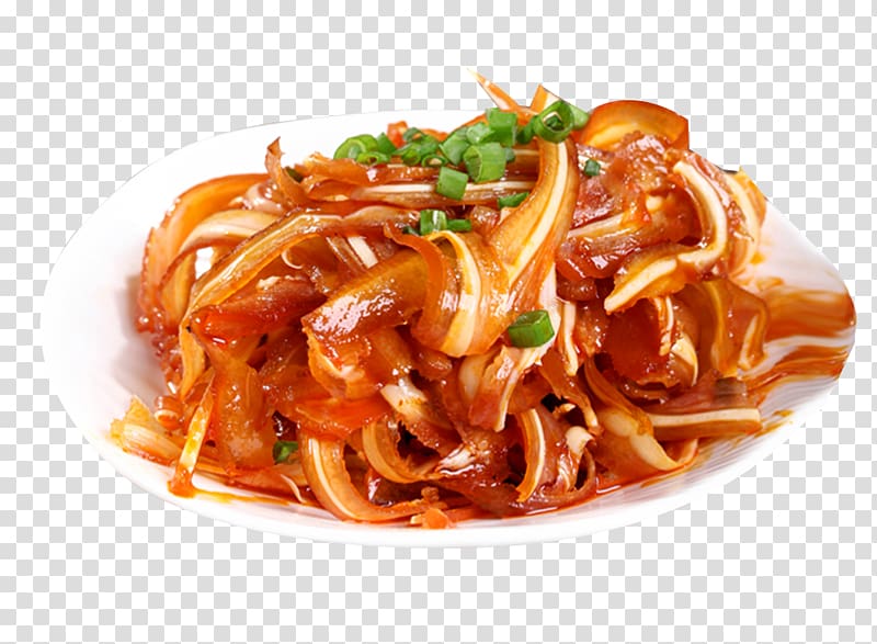 Chow mein Pigs ear Chinese noodles Yakisoba Domestic pig, Dry fried pig ear transparent background PNG clipart