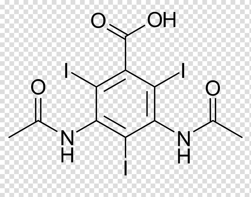 Diatrizoate Chemical structure Iodine Chemistry, others transparent background PNG clipart