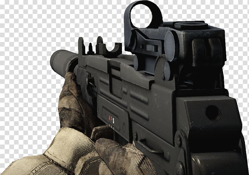 Battlefield: Bad Company 2: Vietnam Uzi Weapon Call of Duty: Black Ops II Firearm, Sights transparent background PNG clipart