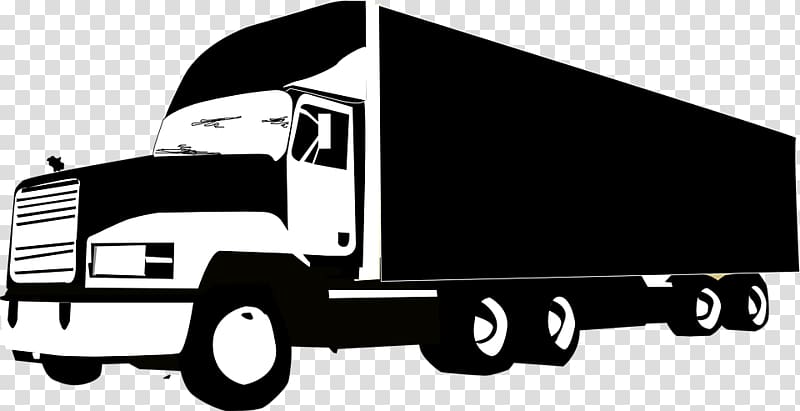 Pickup truck Thames Trader Semi-trailer truck Car, lkwschwarzweiss transparent background PNG clipart